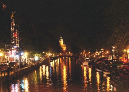 Amserdam Canal at night