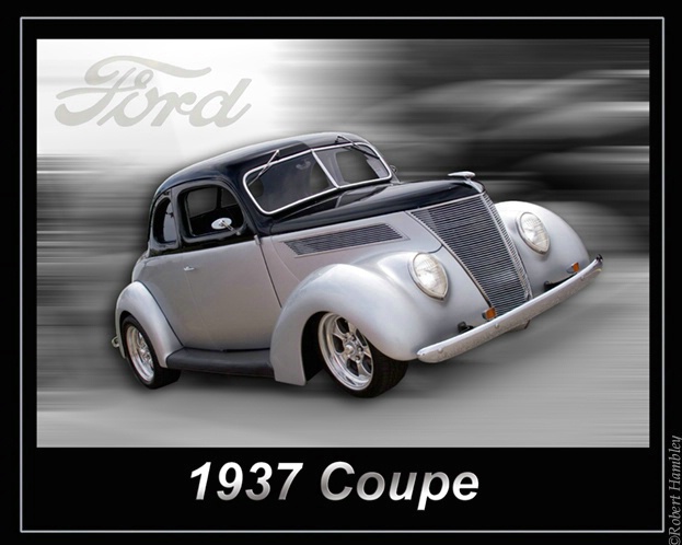 1937 Ford Coupe - Black and Silver