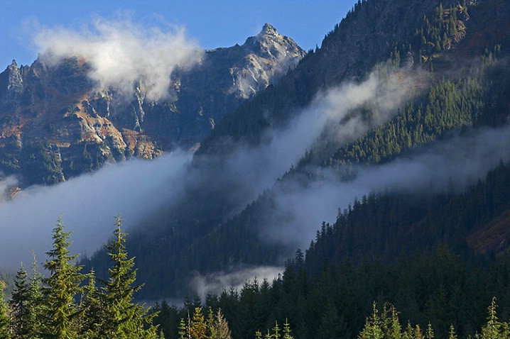 Mountain Rising from the Fog - ID: 1307937 © John Tubbs