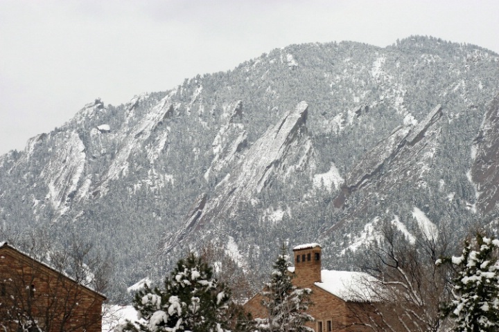 Boulder in Winter