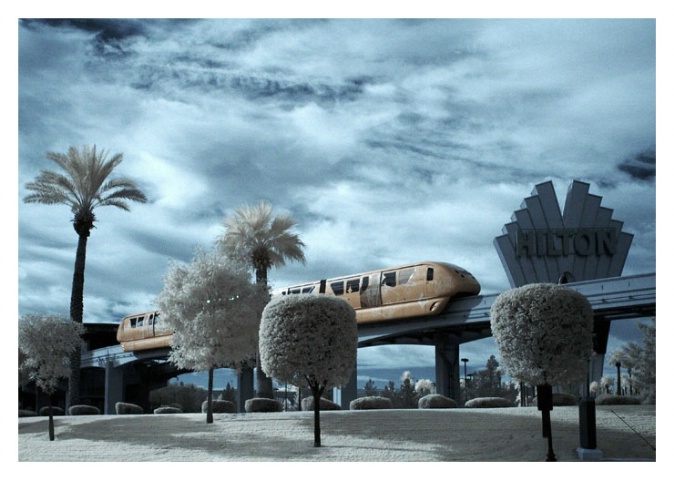 Las Vegas Monorail in Infrared
