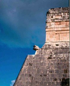 the jaguar temple Chichen Itza Yucatan Mexico