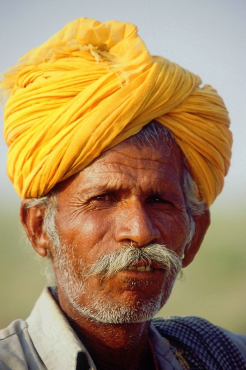 Rajasthani with Saffron Turban