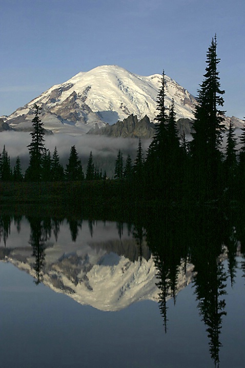 Mount Rainier in Reflection - ID: 1409707 © John Tubbs