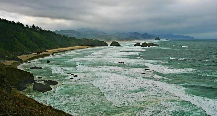 Cannon Beach from Ecola State Park Panorama - ID: 1417413 © Janine Russell
