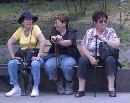 Women on a Bench