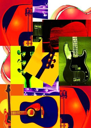 Artsy Guitar Collage