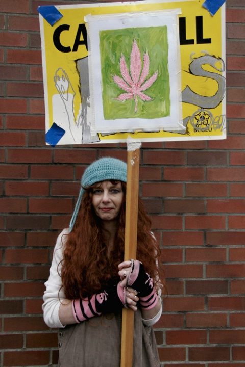 Beth at Medicinal Marijuana Awareness Protest