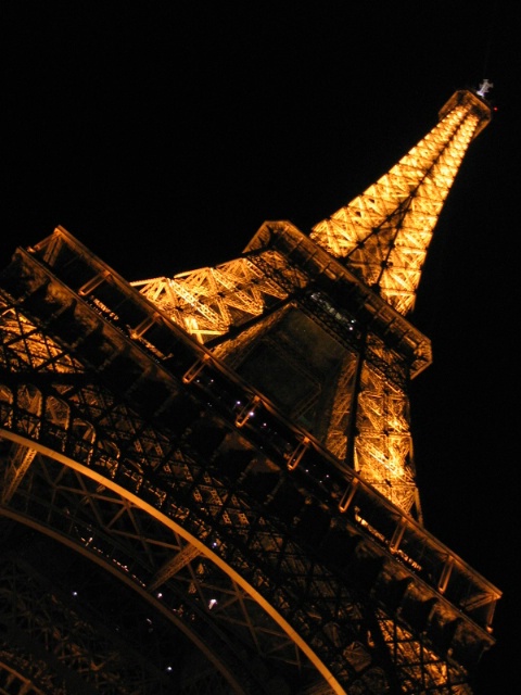 Below the Eiffel