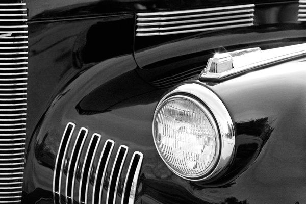 1940 Cadillac LaSalle bw light and grilles