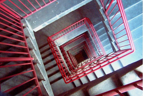 Louisville, KY red stairs