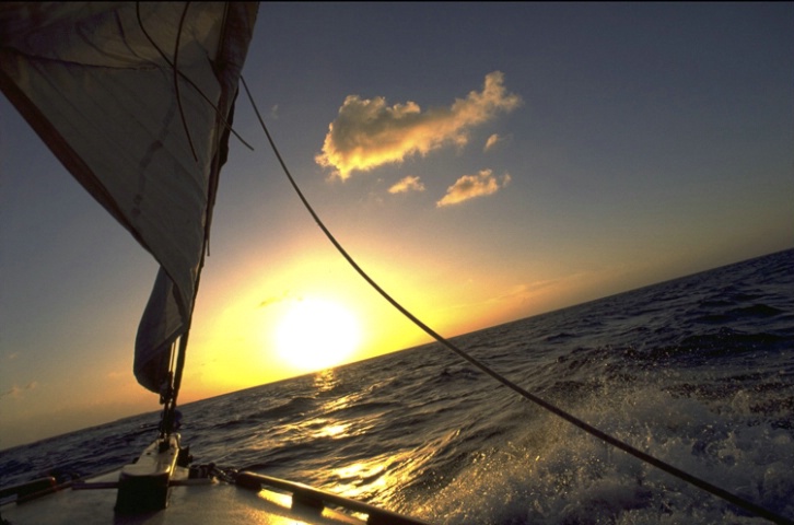 Sailing into the Okinawan Sunset