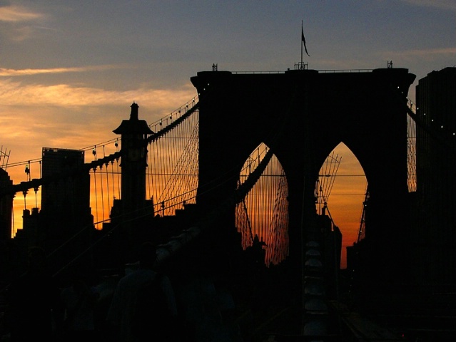 The Brooklyn Bridge at Sunset