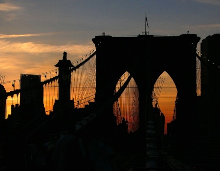 The Brooklyn Bridge at Sunset