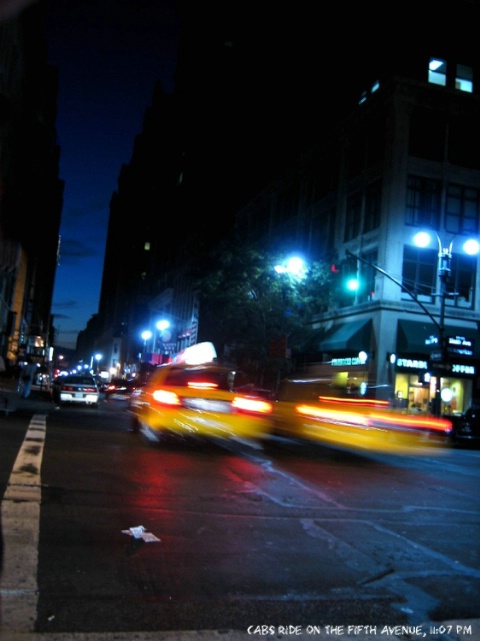 Cab's ride in New York city