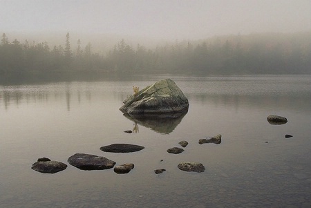 Sandy Stream Pond, Fog, Maine