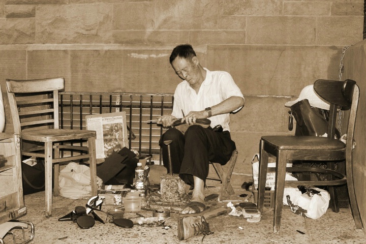 NYC's China Town's Shoe Repair
