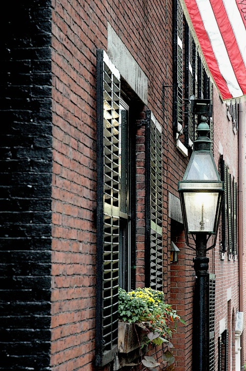 Gas Lamp and Flag