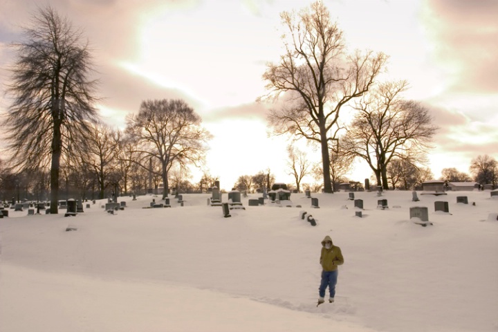 Simple Joy, Woodmere Cemetery at Sunset