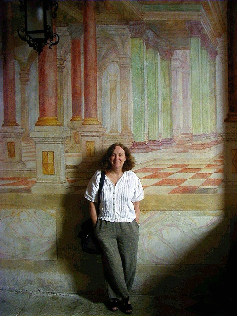 Pam Painter in the Chapel in Slovenia