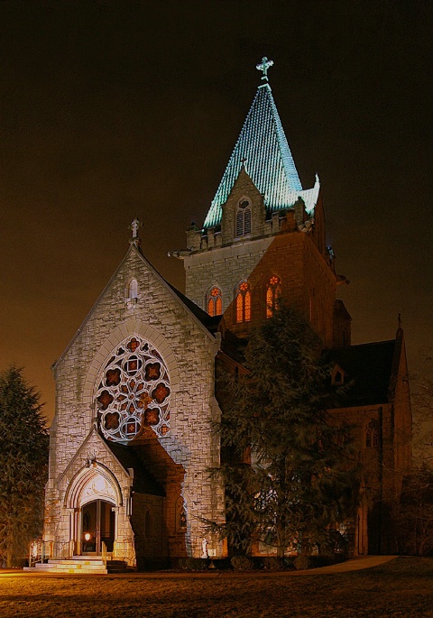 Madison Church at Night