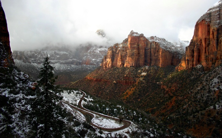 Zion National Park in the Winter