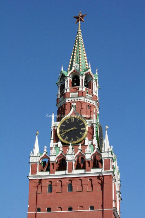 Clock tower Red Square, Moscow 8649 - ID: 1617533 © Cheryl  A. Moseley