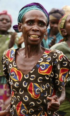 Passion: Batwa Pygmy leader, outside Bwindi