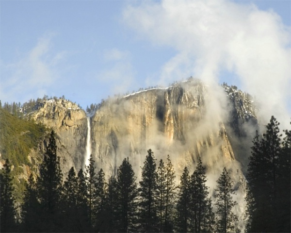 Morning Fog at Yosemite Falls