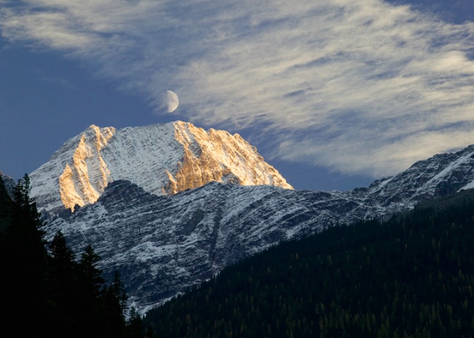 Moonrise, Glacier Natl. Park