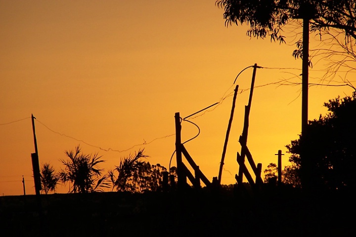 Yellow Sunset At The Farm