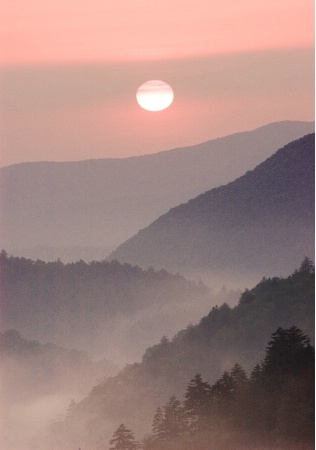 Sunset, Morton Overlook, Smoky Mountains, TN