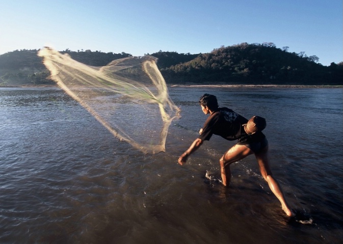 Fisherman in the Mekong