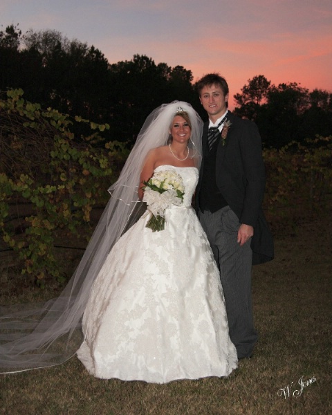 Sunset Bride and Groom