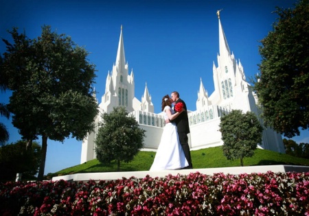 Couple by Mormon Temple