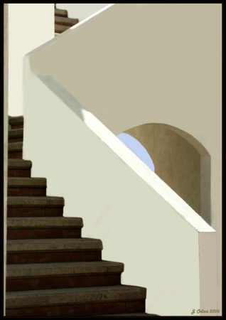 Pared Y Escaleras Blancas En Tijuana *