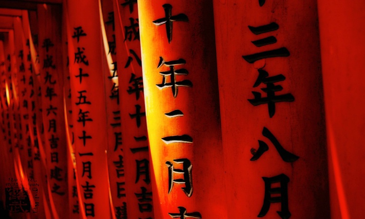 Torii Detail - Fushimi Inari, Japan