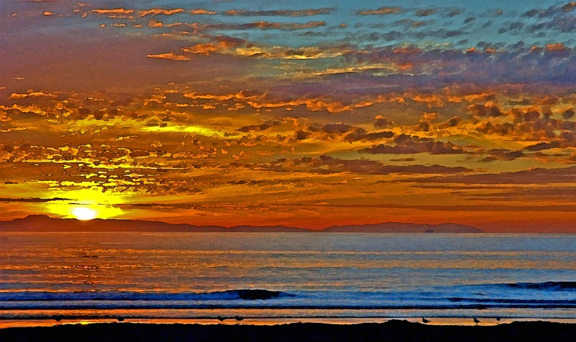 Painted Catalina Sunset