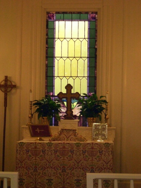 Altar on a sunny Sunday morning
