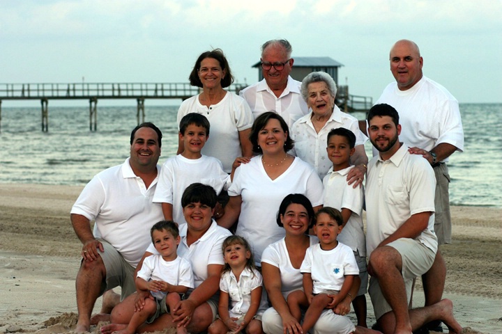 Family Beach Portrait - BEFORE