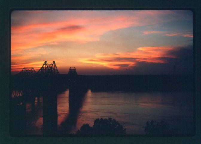 Old bridge over Mississippi