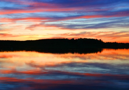 Sunset on Mauthe Lake