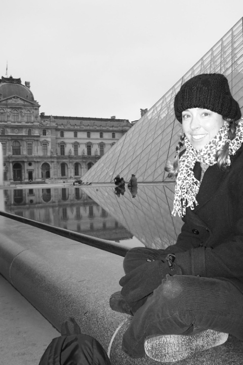 Paris in December -me at the Louvre