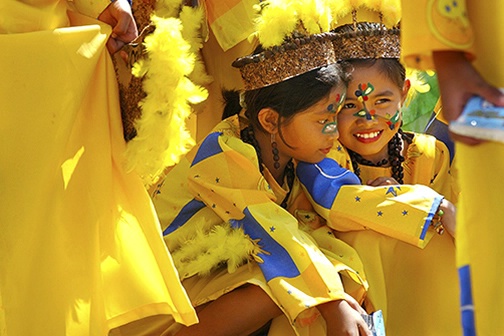 Kids at a parade