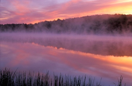 Dawn over Tolman Pond, Maine