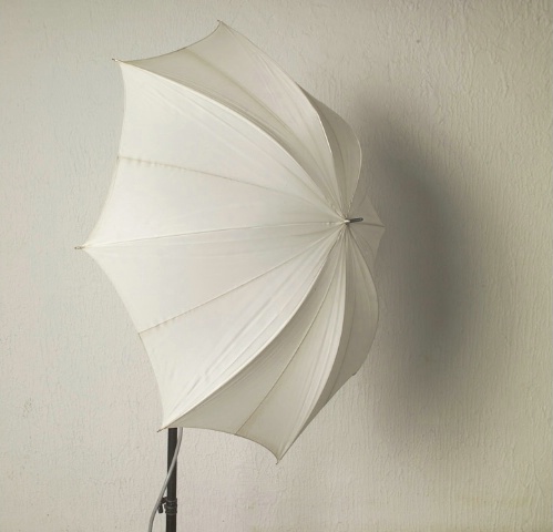 Umbrella set-up for shoot through lighting