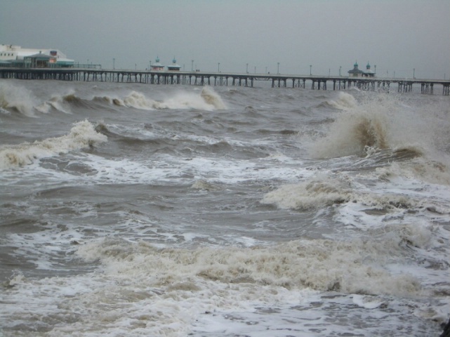 rough sea at Blackpool