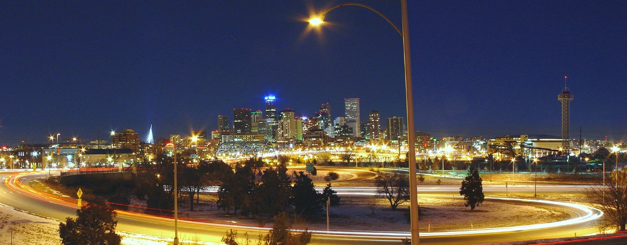 Denver at night
