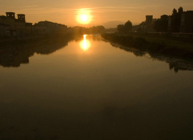 Sunrise on Arno River - Florence