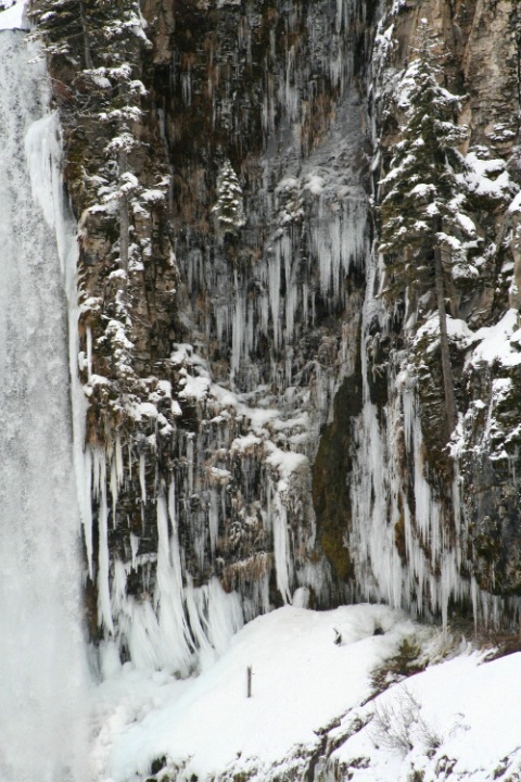 Icy Wall of Tumalo Falls